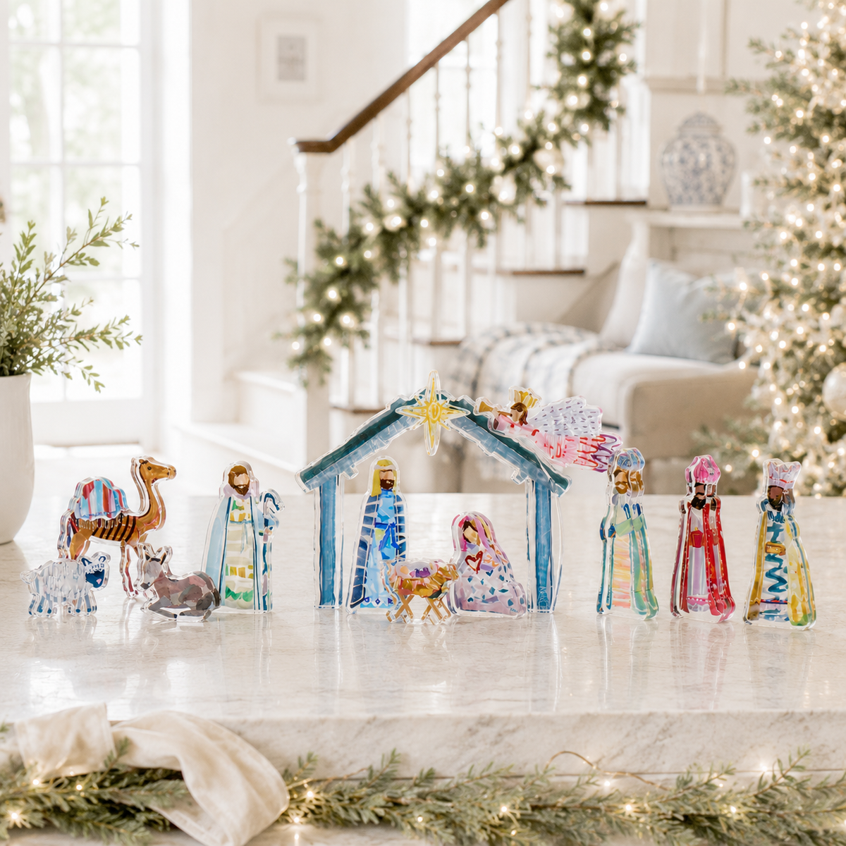 Lauren Dunn Collected Nativity complete scene