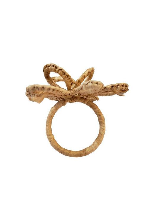 Raffia Orchid Blossom Napkin Ring