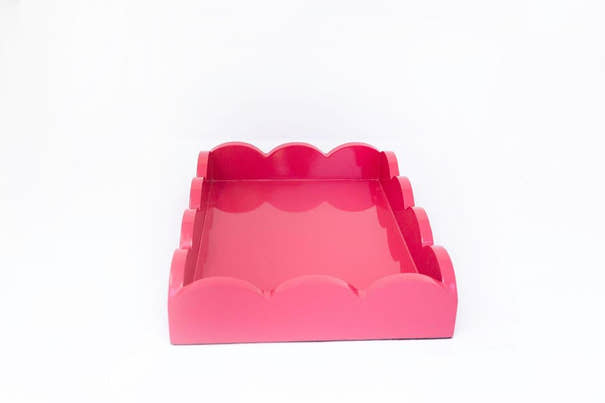 Scalloped Lacquer Tray | Chic Decorative Home Accent