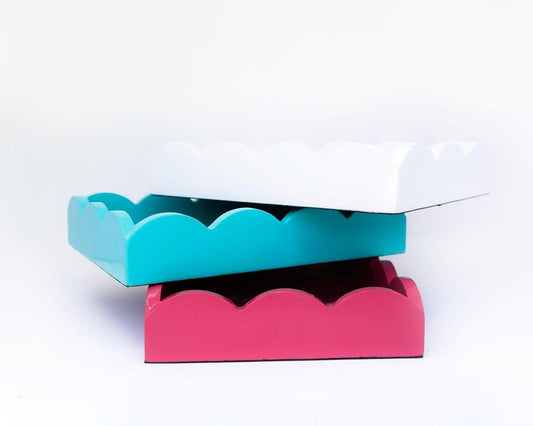 Scalloped Lacquer Tray | Chic Decorative Home Accent