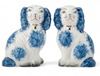 Blue & White Porcelain Staffordshire Salt & Pepper Set