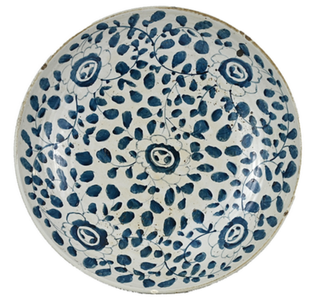 Large Blue and White Porcelain Decorative Plates