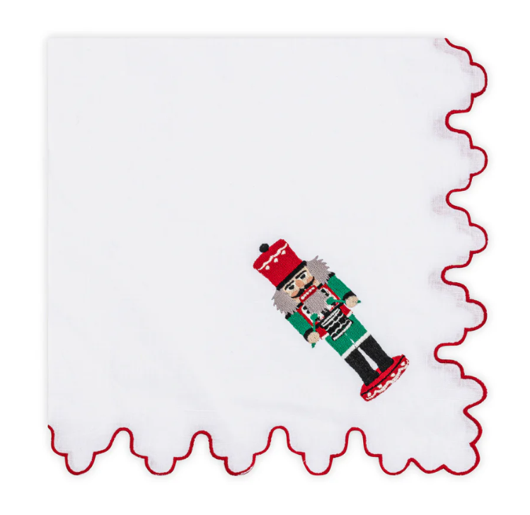 Embroidered Heirloom Nutcracker Napkins
