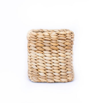 Square Banana Weave Cachepot – Natural Woven Basket, Planter or Organizer