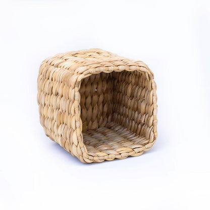 Square Banana Weave Cachepot – Natural Woven Basket, Planter or Organizer