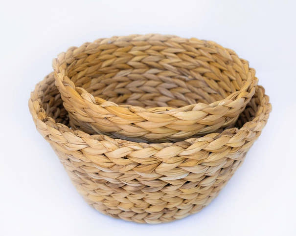 Tapered Banana Weave Planter | Decorative Cachepot Planter