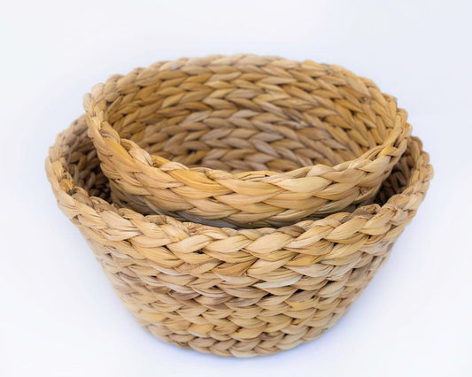 Tapered Banana Weave Planter | Decorative Cachepot Planter