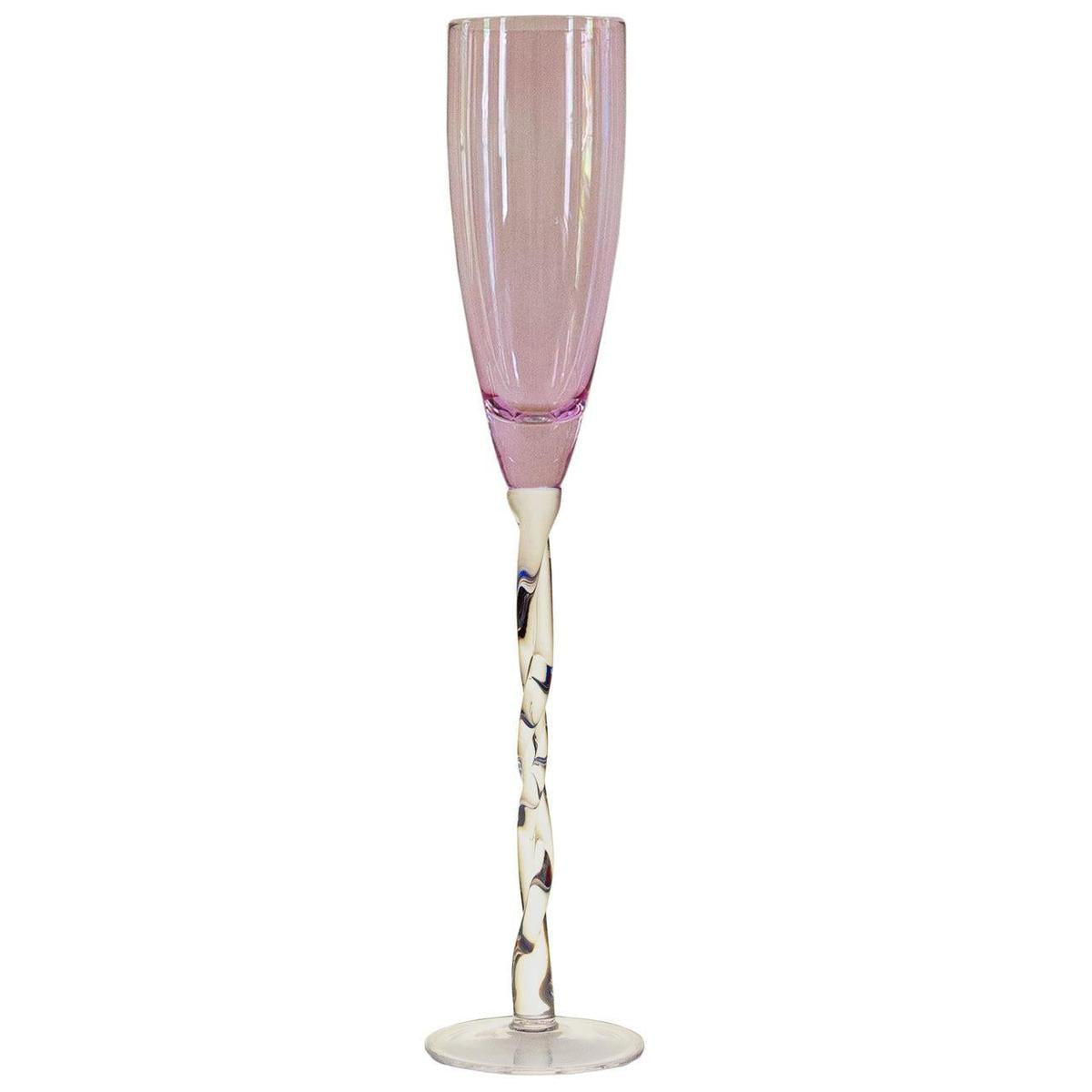 Twisted Stem Champagne Flutes