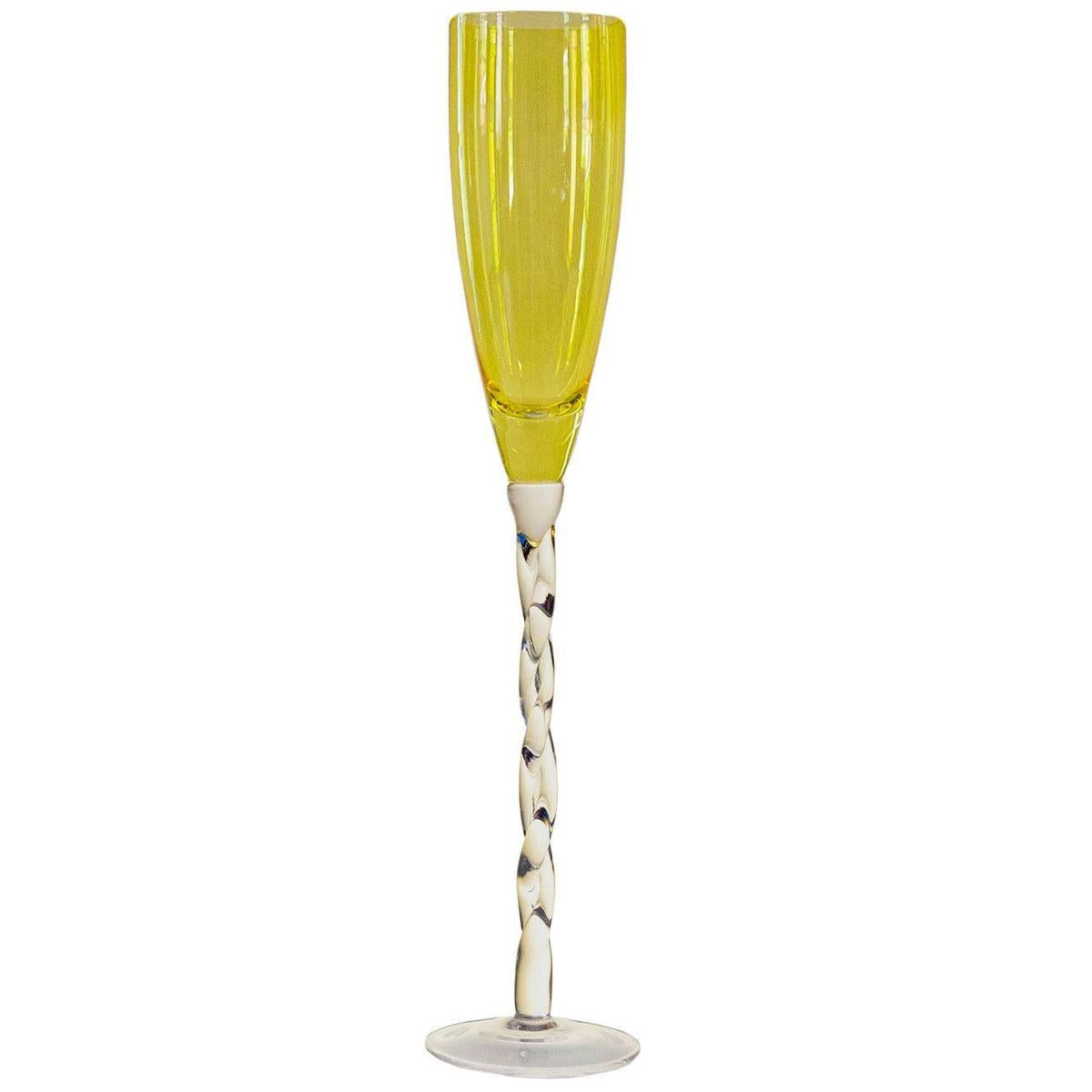 Twisted Stem Champagne Flutes