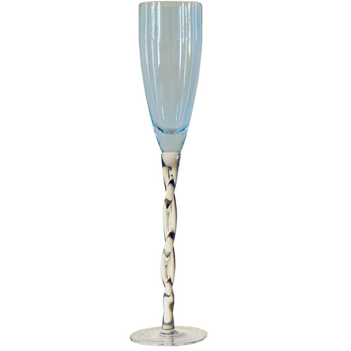 Twisted Stem Champagne Flutes