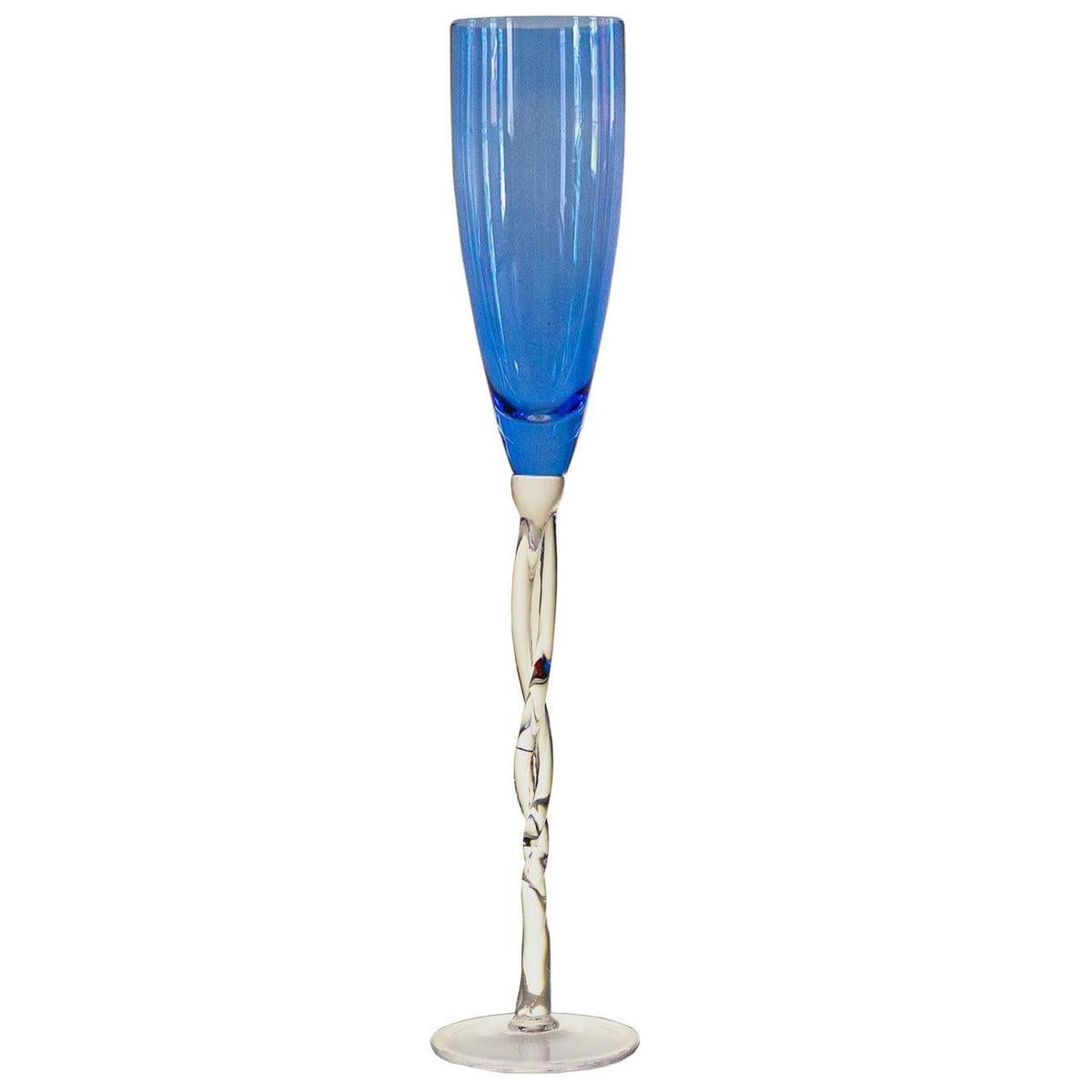 Twisted Stem Champagne Flutes
