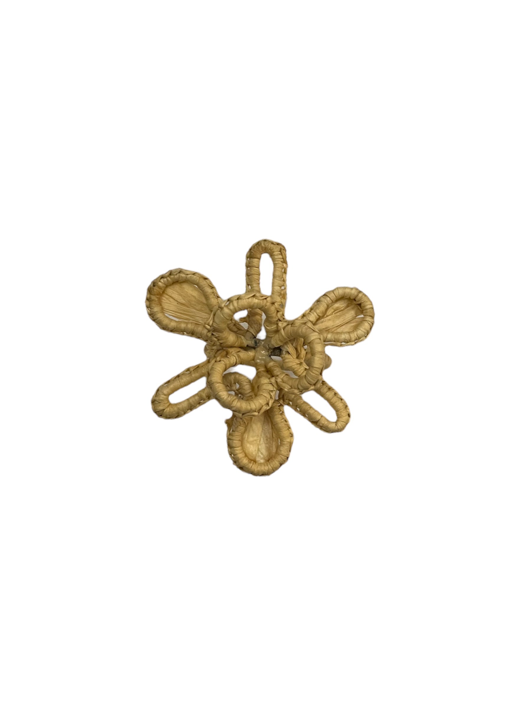 Raffia Orchid Blossom Napkin Ring