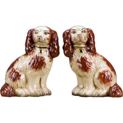 Large Porcelain Staffordshire Dogs