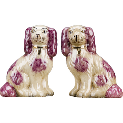 Small Porcelain Staffordshire Dogs