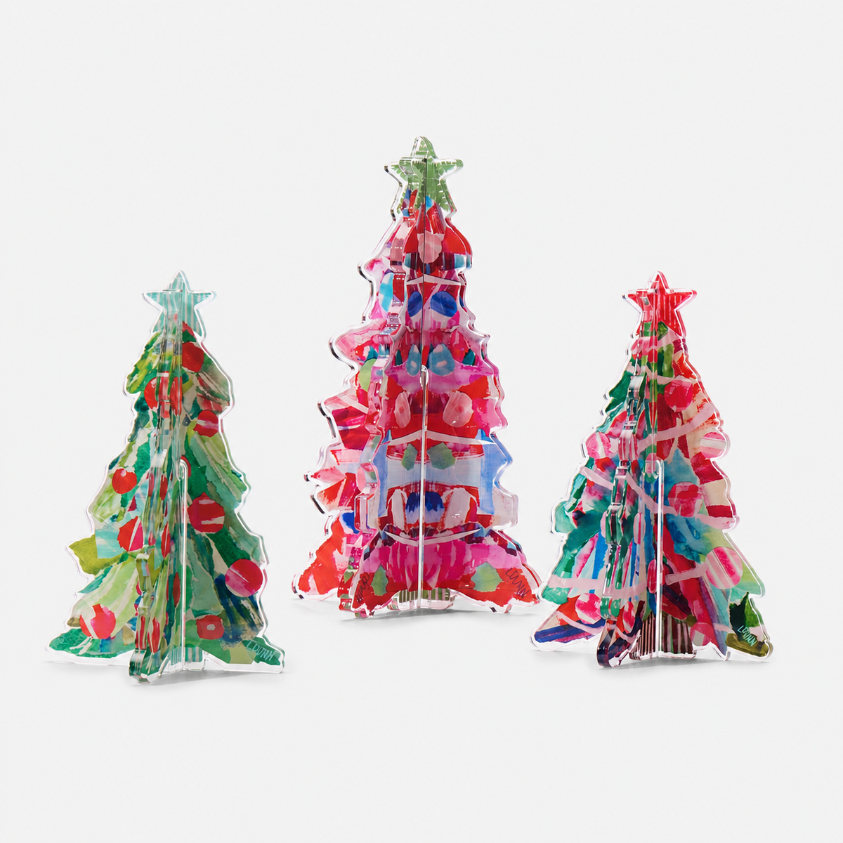 Merry 3-D Tree Set