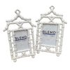 White Pagoda Picture Frames pair 