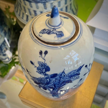 Blue & White Porcelain Lidded Jar