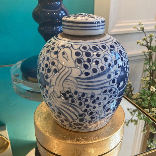Blue & White Porcelain Phoenix Ginger Jar
