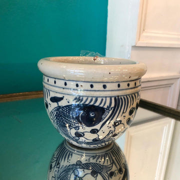Blue and White Porcelain Planter Pots
