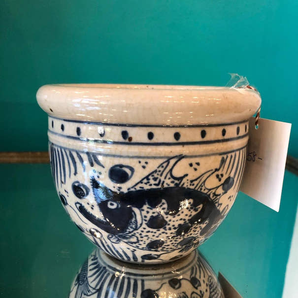 Blue and White Porcelain Planter Pots
