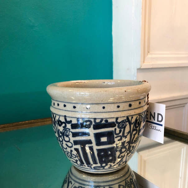 Blue and White Porcelain Planter Pots
