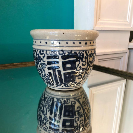 Blue and White Porcelain Planter Pots