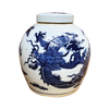 Load image into Gallery viewer, Blue and White Jar with Dragon Motif