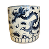 Load image into Gallery viewer, Blue and White Planter with Dragon and Symbol Motif