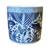 Blue and White Planter with Fish Motif