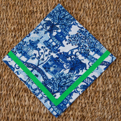 Chinoiserie Toile Cotton Table Napkins | Set of 4