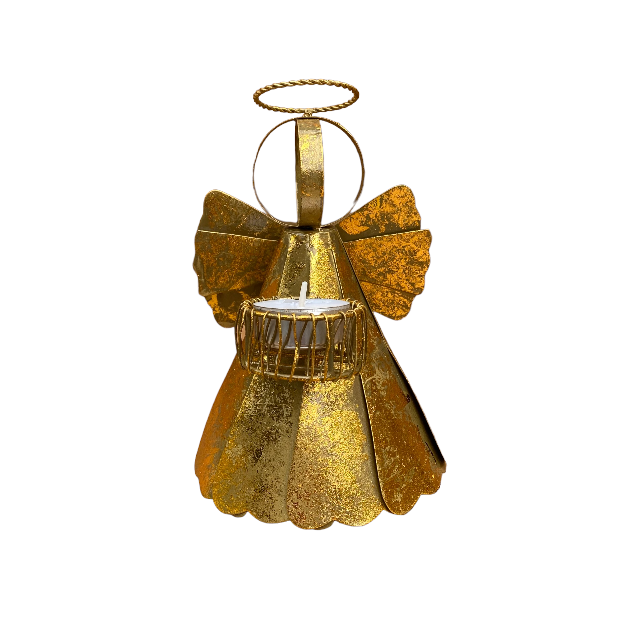 Gold Angel Tea Light Holder 