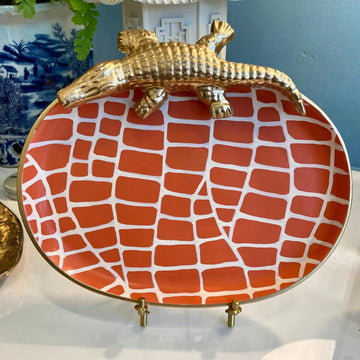 Hand-painted Alligator Tray