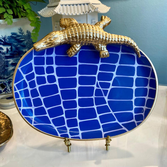 Hand-painted Alligator Tray