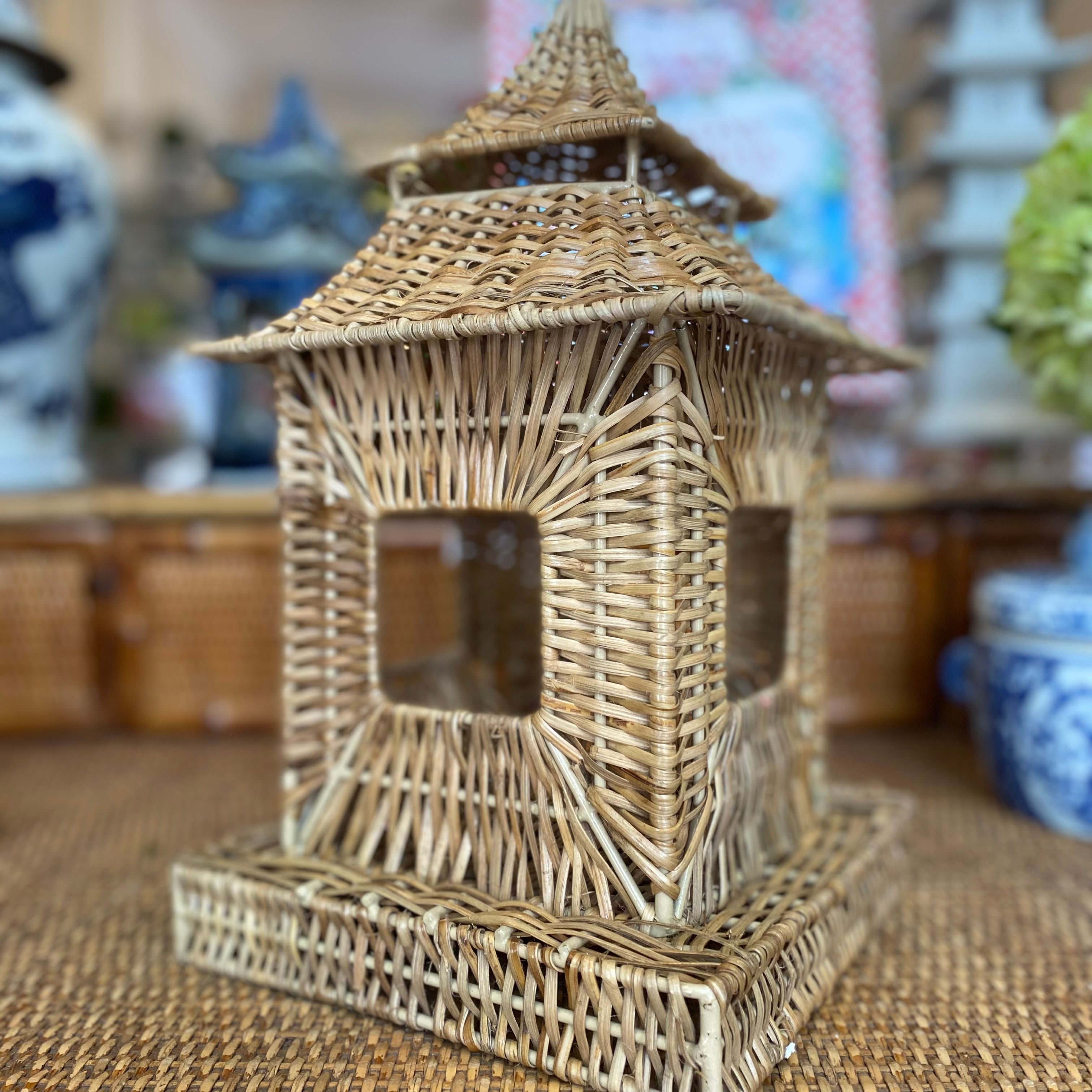 Wicker Pagoda Lantern - Medium