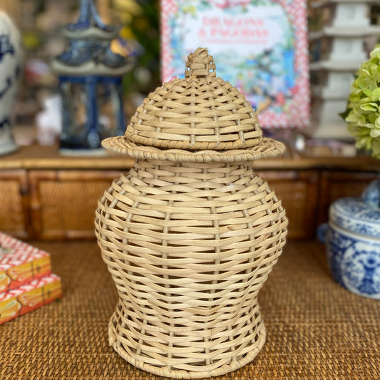 Wicker Temple Jar - Small