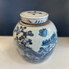 Blue and White Ginger Jar with Bird Motif