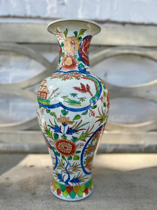 Multicolored Porcelain Vase