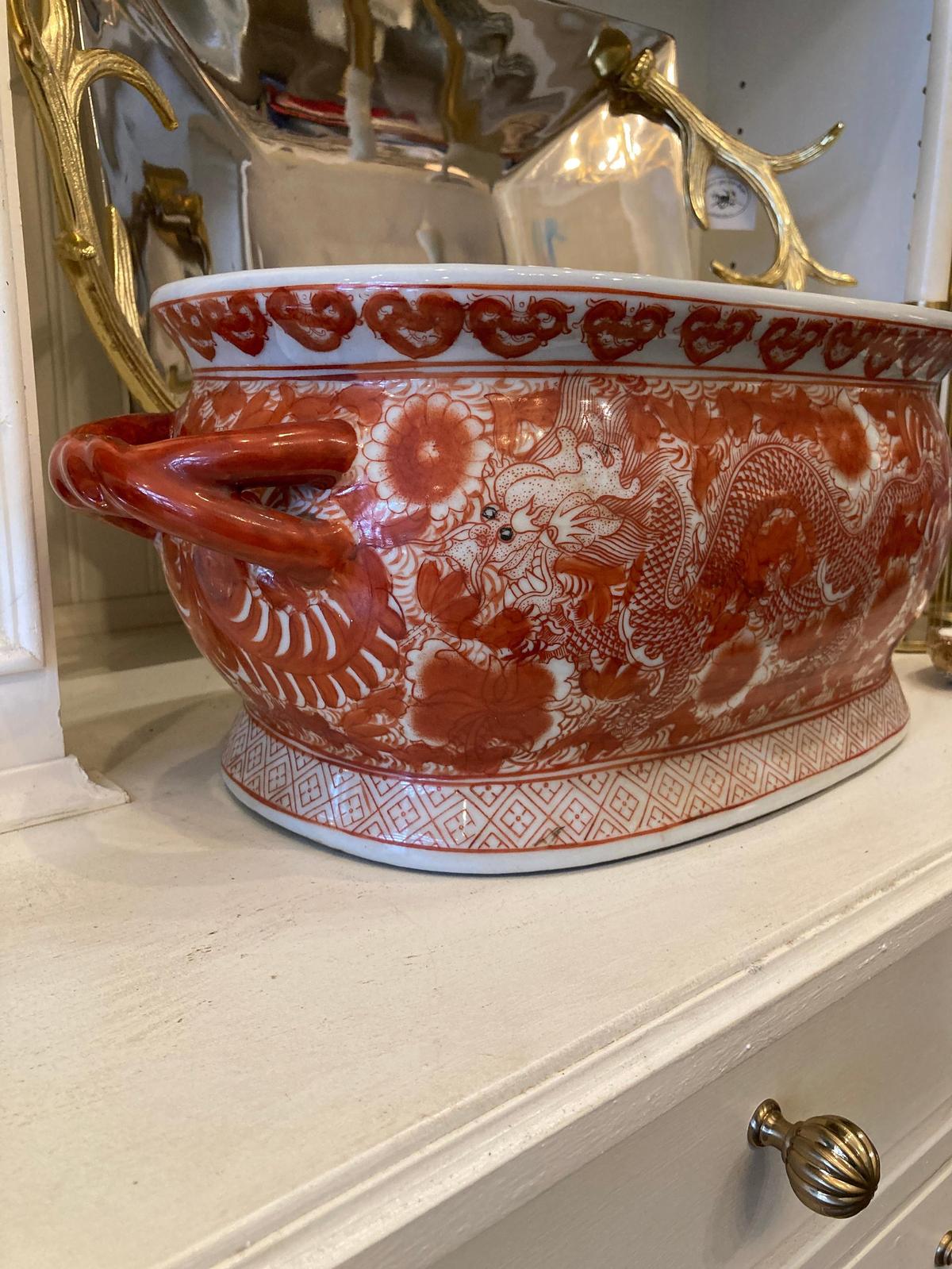 Orange & White Porcelain Classic Footbath