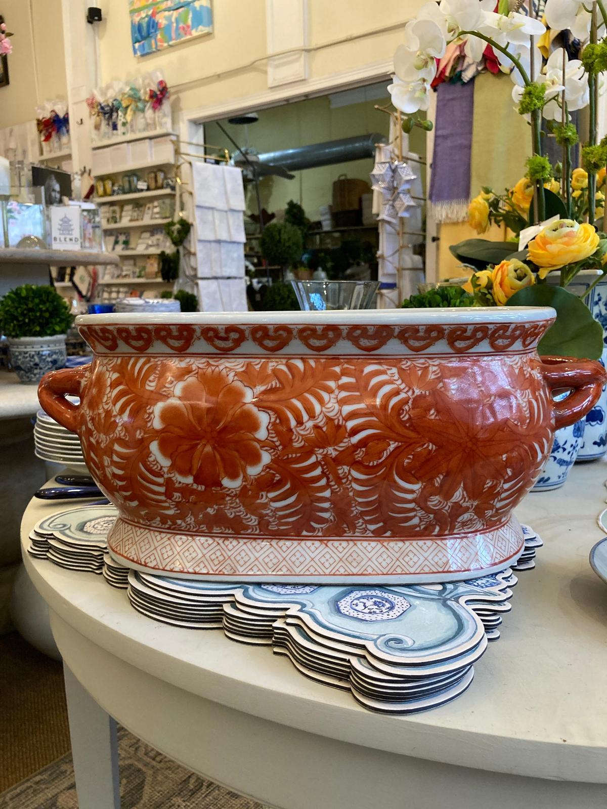 Orange & White Porcelain Classic Footbath