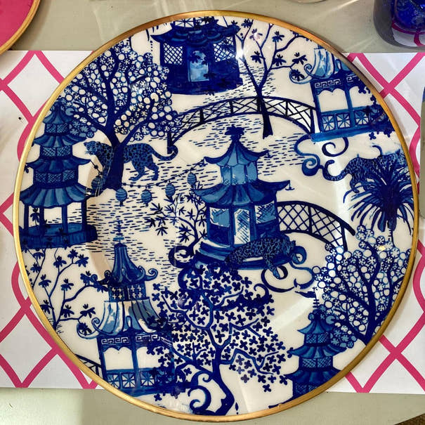 Patterned Enamel Charger