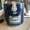 8” straight wall containers - Brush Pot - Blue and White Reproduction