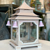 Pink Painted Pagoda Lantern